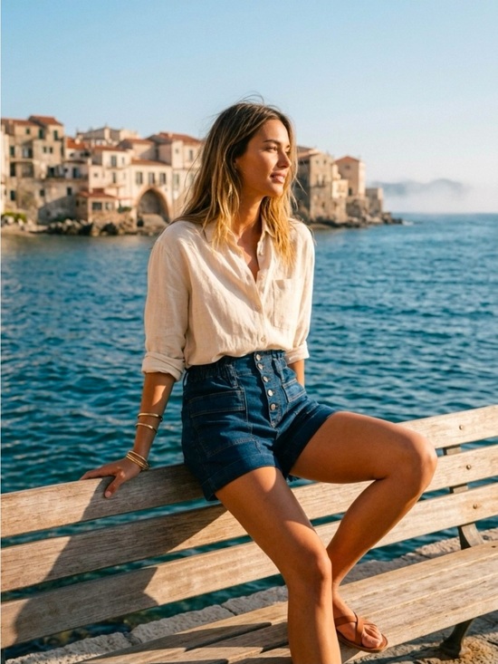 Sezane Pants - Sézane denim Ellis Shorts size XS